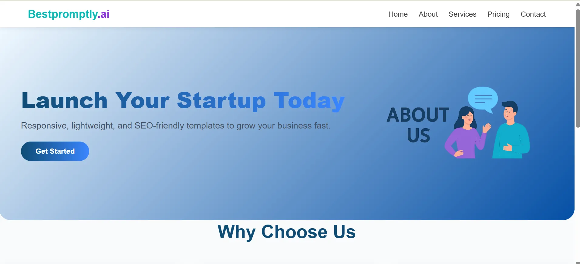 Landing2 template preview image